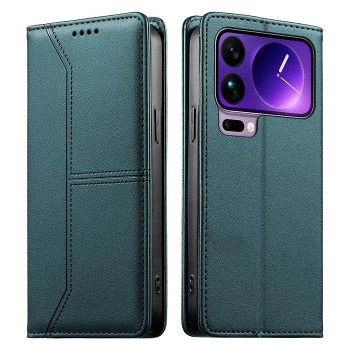 Funda para teléfono de cuero vegano magnética RFID con costuras, For Xiaomi 17 Max 5G, For Xiaomi 17T Pro 5G, For Xiaomi 17T 5G, For Xiaomi Poco X8 Pro 5G / Redmi Turbo 5 5G, For Xiaomi 17 Ultra, For Xiaomi 17 Pro Max, For Xiaomi 17 Pro, For Xiaomi 17 ...