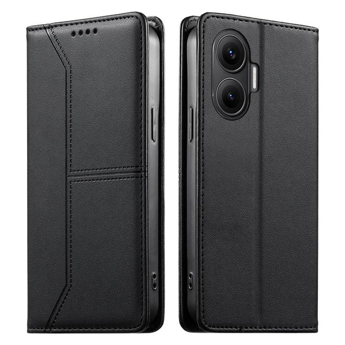 Funda para teléfono de cuero vegano magnética RFID con costuras, For Xiaomi 17 Max 5G, For Xiaomi 17T Pro 5G, For Xiaomi 17T 5G, For Xiaomi Poco X8 Pro 5G / Redmi Turbo 5 5G, For Xiaomi 17 Ultra, For Xiaomi 17 Pro Max, For Xiaomi 17 Pro, For Xiaomi 17 ...