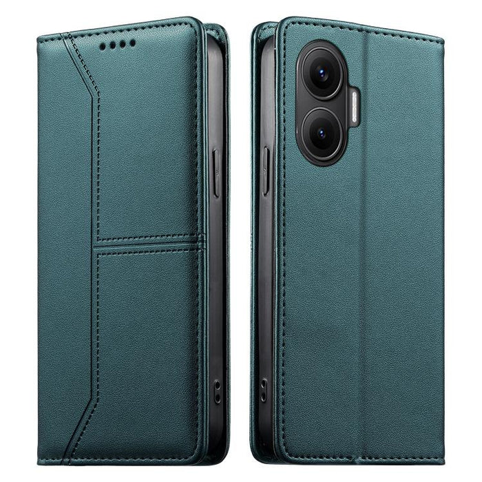 Funda para teléfono de cuero vegano magnética RFID con costuras, For Xiaomi 17 Max 5G, For Xiaomi 17T Pro 5G, For Xiaomi 17T 5G, For Xiaomi Poco X8 Pro 5G / Redmi Turbo 5 5G, For Xiaomi 17 Ultra, For Xiaomi 17 Pro Max, For Xiaomi 17 Pro, For Xiaomi 17 ...