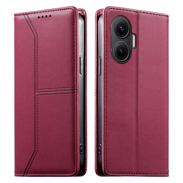 Funda para teléfono de cuero vegano magnética RFID con costuras, For Xiaomi 17 Max 5G, For Xiaomi 17T Pro 5G, For Xiaomi 17T 5G, For Xiaomi Poco X8 Pro 5G / Redmi Turbo 5 5G, For Xiaomi 17 Ultra, For Xiaomi 17 Pro Max, For Xiaomi 17 Pro, For Xiaomi 17 ...