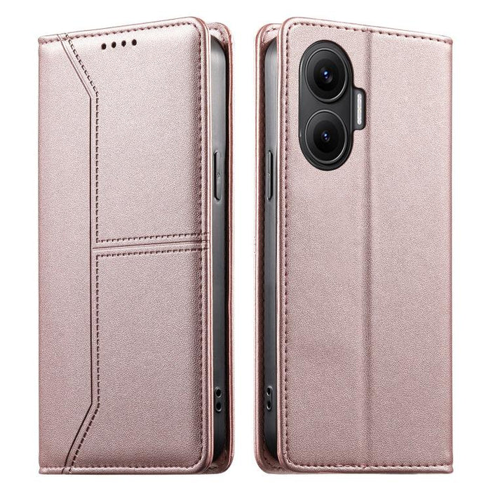 Funda para teléfono de cuero vegano magnética RFID con costuras, For Xiaomi 17 Max 5G, For Xiaomi 17T Pro 5G, For Xiaomi 17T 5G, For Xiaomi Poco X8 Pro 5G / Redmi Turbo 5 5G, For Xiaomi 17 Ultra, For Xiaomi 17 Pro Max, For Xiaomi 17 Pro, For Xiaomi 17 ...