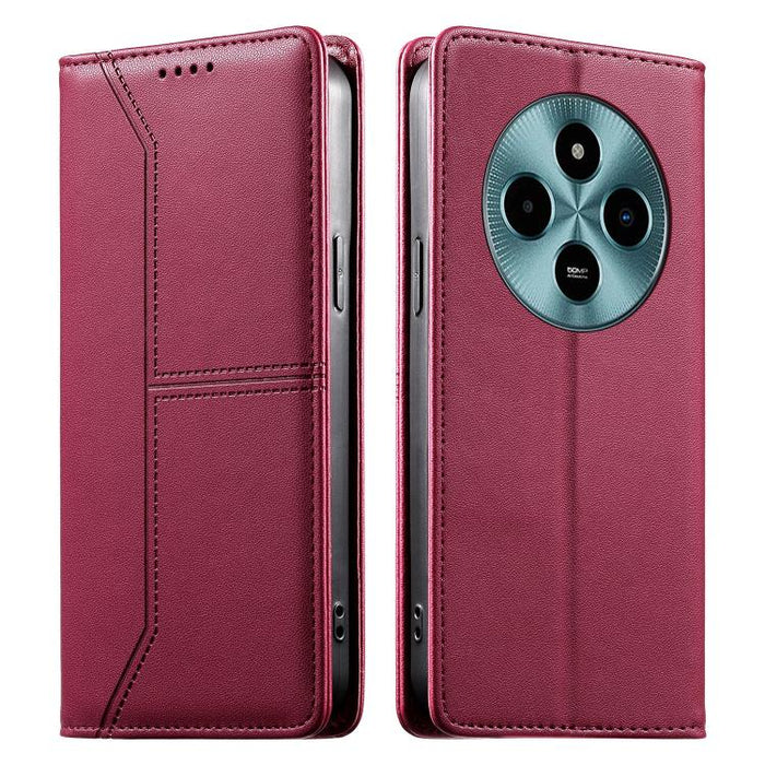 Funda para teléfono de cuero vegano magnética RFID con costuras, For Xiaomi 17 Max 5G, For Xiaomi 17T Pro 5G, For Xiaomi 17T 5G, For Xiaomi Poco X8 Pro 5G / Redmi Turbo 5 5G, For Xiaomi 17 Ultra, For Xiaomi 17 Pro Max, For Xiaomi 17 Pro, For Xiaomi 17 ...