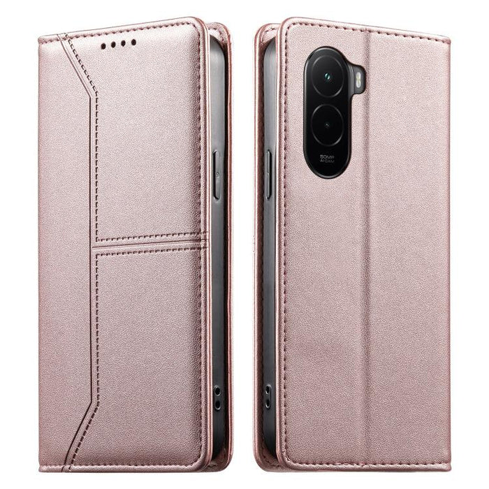 Funda para teléfono de cuero vegano magnética RFID con costuras, For Xiaomi 17 Max 5G, For Xiaomi 17T Pro 5G, For Xiaomi 17T 5G, For Xiaomi Poco X8 Pro 5G / Redmi Turbo 5 5G, For Xiaomi 17 Ultra, For Xiaomi 17 Pro Max, For Xiaomi 17 Pro, For Xiaomi 17 ...