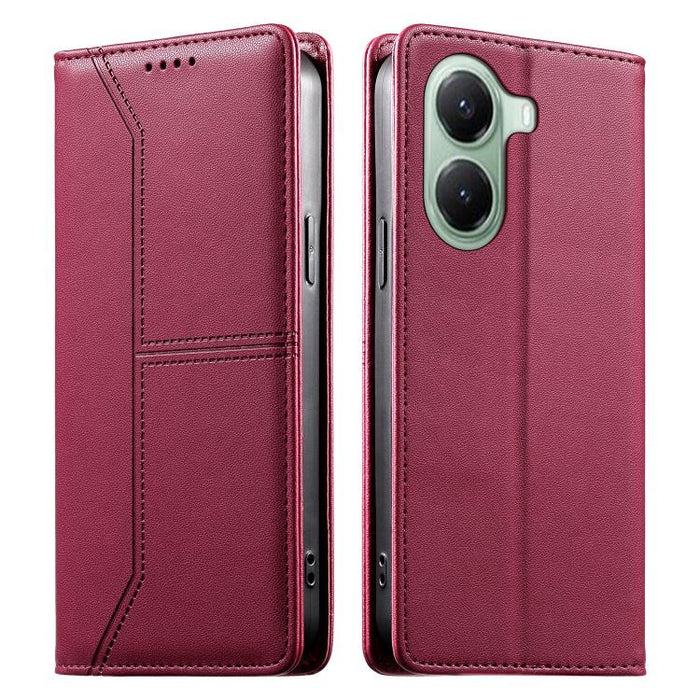 Funda para teléfono de cuero vegano magnética RFID con costuras, For Xiaomi 17 Max 5G, For Xiaomi 17T Pro 5G, For Xiaomi 17T 5G, For Xiaomi Poco X8 Pro 5G / Redmi Turbo 5 5G, For Xiaomi 17 Ultra, For Xiaomi 17 Pro Max, For Xiaomi 17 Pro, For Xiaomi 17 ...