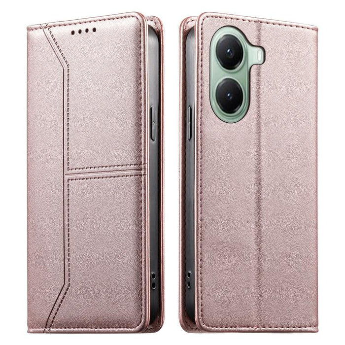Funda para teléfono de cuero vegano magnética RFID con costuras, For Xiaomi 17 Max 5G, For Xiaomi 17T Pro 5G, For Xiaomi 17T 5G, For Xiaomi Poco X8 Pro 5G / Redmi Turbo 5 5G, For Xiaomi 17 Ultra, For Xiaomi 17 Pro Max, For Xiaomi 17 Pro, For Xiaomi 17 ...