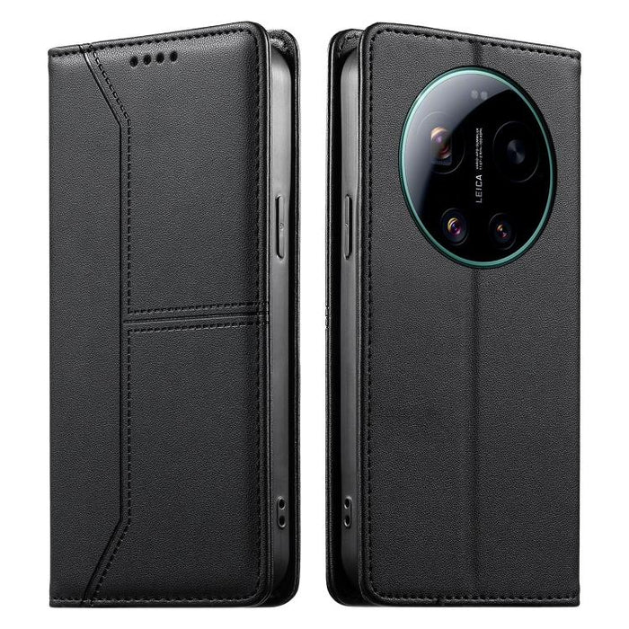 Funda para teléfono de cuero vegano magnética RFID con costuras, For Xiaomi 17 Max 5G, For Xiaomi 17T Pro 5G, For Xiaomi 17T 5G, For Xiaomi Poco X8 Pro 5G / Redmi Turbo 5 5G, For Xiaomi 17 Ultra, For Xiaomi 17 Pro Max, For Xiaomi 17 Pro, For Xiaomi 17 ...