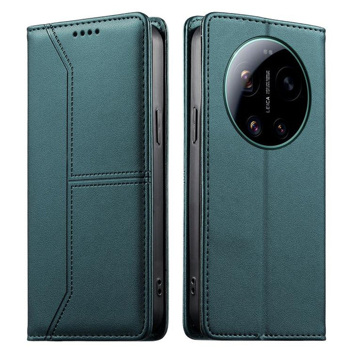 Funda para teléfono de cuero vegano magnética RFID con costuras, For Xiaomi 17 Max 5G, For Xiaomi 17T Pro 5G, For Xiaomi 17T 5G, For Xiaomi Poco X8 Pro 5G / Redmi Turbo 5 5G, For Xiaomi 17 Ultra, For Xiaomi 17 Pro Max, For Xiaomi 17 Pro, For Xiaomi 17 ...