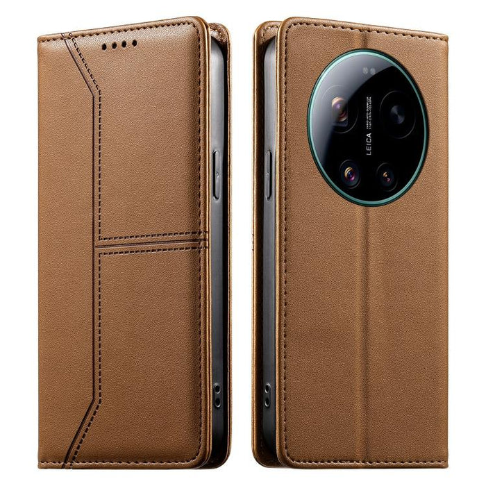 Funda para teléfono de cuero vegano magnética RFID con costuras, For Xiaomi 17 Max 5G, For Xiaomi 17T Pro 5G, For Xiaomi 17T 5G, For Xiaomi Poco X8 Pro 5G / Redmi Turbo 5 5G, For Xiaomi 17 Ultra, For Xiaomi 17 Pro Max, For Xiaomi 17 Pro, For Xiaomi 17 ...