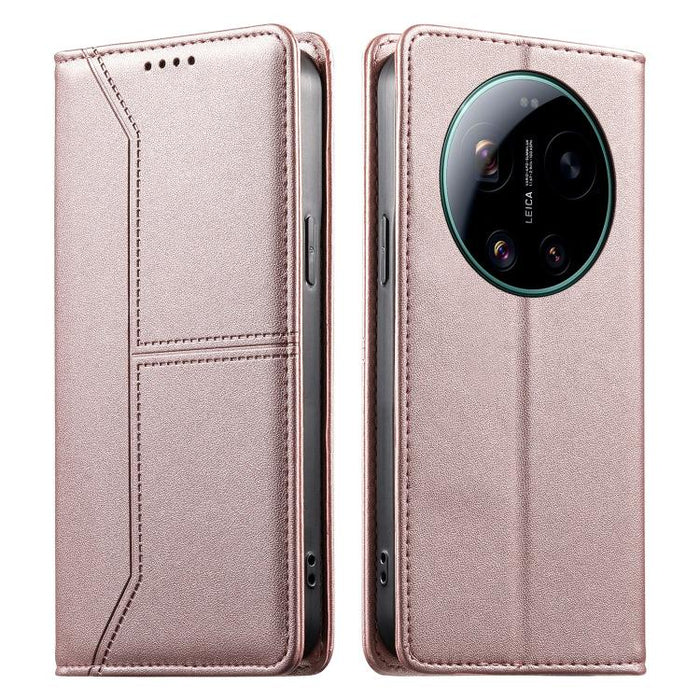 Funda para teléfono de cuero vegano magnética RFID con costuras, For Xiaomi 17 Max 5G, For Xiaomi 17T Pro 5G, For Xiaomi 17T 5G, For Xiaomi Poco X8 Pro 5G / Redmi Turbo 5 5G, For Xiaomi 17 Ultra, For Xiaomi 17 Pro Max, For Xiaomi 17 Pro, For Xiaomi 17 ...