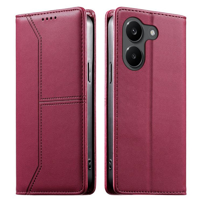 Funda para teléfono de cuero vegano magnética RFID con costuras, For Xiaomi 17 Max 5G, For Xiaomi 17T Pro 5G, For Xiaomi 17T 5G, For Xiaomi Poco X8 Pro 5G / Redmi Turbo 5 5G, For Xiaomi 17 Ultra, For Xiaomi 17 Pro Max, For Xiaomi 17 Pro, For Xiaomi 17 ...
