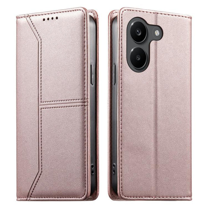 Funda para teléfono de cuero vegano magnética RFID con costuras, For Xiaomi 17 Max 5G, For Xiaomi 17T Pro 5G, For Xiaomi 17T 5G, For Xiaomi Poco X8 Pro 5G / Redmi Turbo 5 5G, For Xiaomi 17 Ultra, For Xiaomi 17 Pro Max, For Xiaomi 17 Pro, For Xiaomi 17 ...