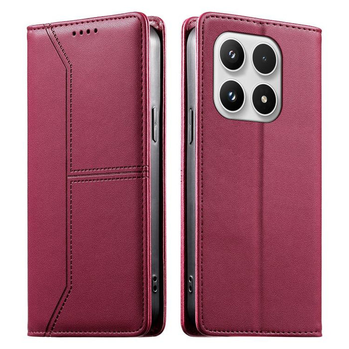 Funda para teléfono de cuero vegano magnética RFID con costuras, For Xiaomi 17 Max 5G, For Xiaomi 17T Pro 5G, For Xiaomi 17T 5G, For Xiaomi Poco X8 Pro 5G / Redmi Turbo 5 5G, For Xiaomi 17 Ultra, For Xiaomi 17 Pro Max, For Xiaomi 17 Pro, For Xiaomi 17 ...