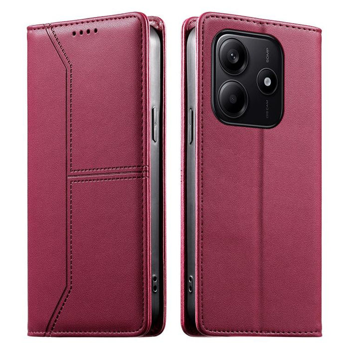 Funda para teléfono de cuero vegano magnética RFID con costuras, For Redmi A7 Pro 4G / 5G 171mm / Poco C85x 5G, For Redmi 15a 5G, For Redmi Turbo 5 Max 5G / Poco X8 Pro Max 5G, For Redmi Note 15 Pro+ 5G Global 163.3mm                                   ...