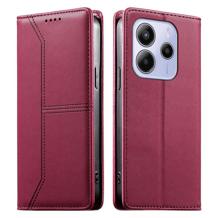 Funda para teléfono de cuero vegano magnética RFID con costuras, For Redmi A7 Pro 4G / 5G 171mm / Poco C85x 5G, For Redmi 15a 5G, For Redmi Turbo 5 Max 5G / Poco X8 Pro Max 5G, For Redmi Note 15 Pro+ 5G Global 163.3mm                                   ...
