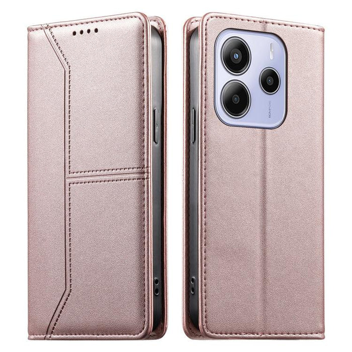 Funda para teléfono de cuero vegano magnética RFID con costuras, For Redmi A7 Pro 4G / 5G 171mm / Poco C85x 5G, For Redmi 15a 5G, For Redmi Turbo 5 Max 5G / Poco X8 Pro Max 5G, For Redmi Note 15 Pro+ 5G Global 163.3mm                                   ...