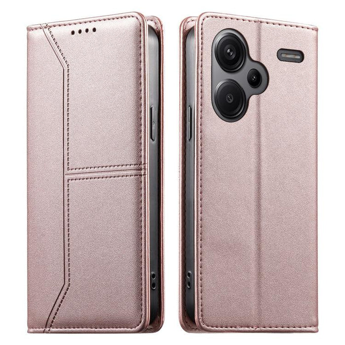 Funda para teléfono de cuero vegano magnética RFID con costuras, For Redmi 13 4G / 5G / Note 13R, For Redmi A3 / A3x / Poco C61, For Redmi K70 / K70 Pro / Poco F6 Pro, For Redmi Note 13 Pro 4G / Poco M6 Pro 4G, For Redmi 13C 4G / 5G / Poco C65         ...