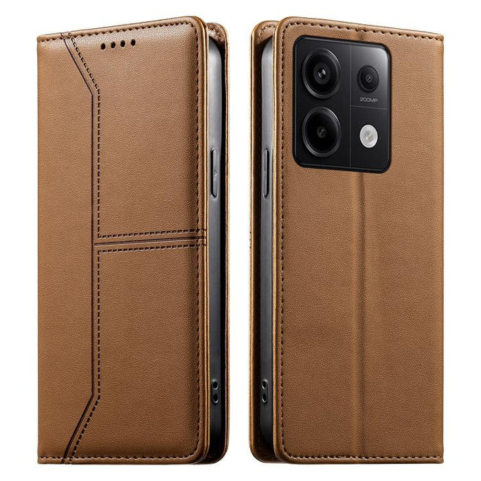 Funda para teléfono de cuero vegano magnética RFID con costuras, For Redmi 13 4G / 5G / Note 13R, For Redmi A3 / A3x / Poco C61, For Redmi K70 / K70 Pro / Poco F6 Pro, For Redmi Note 13 Pro 4G / Poco M6 Pro 4G, For Redmi 13C 4G / 5G / Poco C65         ...