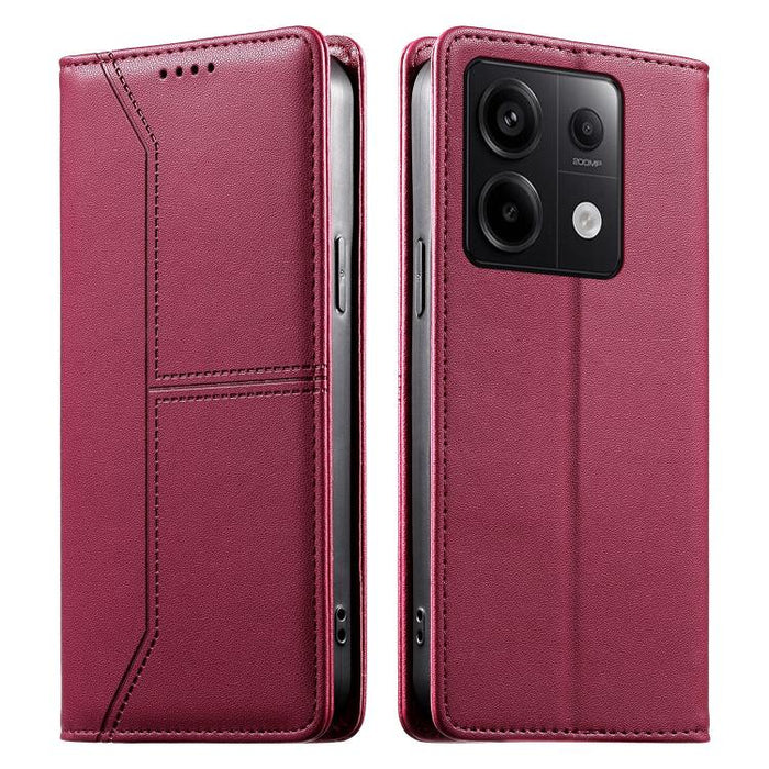 Funda para teléfono de cuero vegano magnética RFID con costuras, For Redmi 13 4G / 5G / Note 13R, For Redmi A3 / A3x / Poco C61, For Redmi K70 / K70 Pro / Poco F6 Pro, For Redmi Note 13 Pro 4G / Poco M6 Pro 4G, For Redmi 13C 4G / 5G / Poco C65         ...