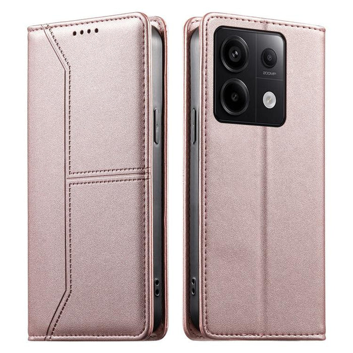Funda para teléfono de cuero vegano magnética RFID con costuras, For Redmi 13 4G / 5G / Note 13R, For Redmi A3 / A3x / Poco C61, For Redmi K70 / K70 Pro / Poco F6 Pro, For Redmi Note 13 Pro 4G / Poco M6 Pro 4G, For Redmi 13C 4G / 5G / Poco C65         ...