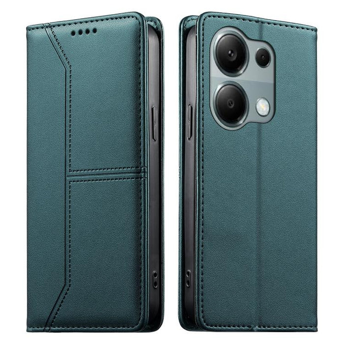 Funda para teléfono de cuero vegano magnética RFID con costuras, For Redmi 13 4G / 5G / Note 13R, For Redmi A3 / A3x / Poco C61, For Redmi K70 / K70 Pro / Poco F6 Pro, For Redmi Note 13 Pro 4G / Poco M6 Pro 4G, For Redmi 13C 4G / 5G / Poco C65         ...