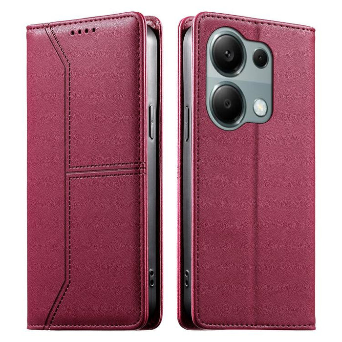 Funda para teléfono de cuero vegano magnética RFID con costuras, For Redmi 13 4G / 5G / Note 13R, For Redmi A3 / A3x / Poco C61, For Redmi K70 / K70 Pro / Poco F6 Pro, For Redmi Note 13 Pro 4G / Poco M6 Pro 4G, For Redmi 13C 4G / 5G / Poco C65         ...
