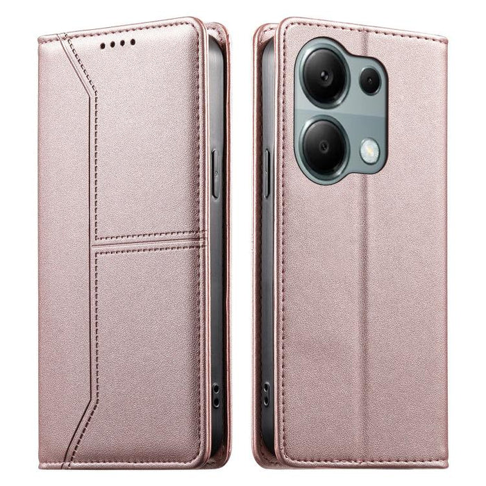 Funda para teléfono de cuero vegano magnética RFID con costuras, For Redmi 13 4G / 5G / Note 13R, For Redmi A3 / A3x / Poco C61, For Redmi K70 / K70 Pro / Poco F6 Pro, For Redmi Note 13 Pro 4G / Poco M6 Pro 4G, For Redmi 13C 4G / 5G / Poco C65         ...
