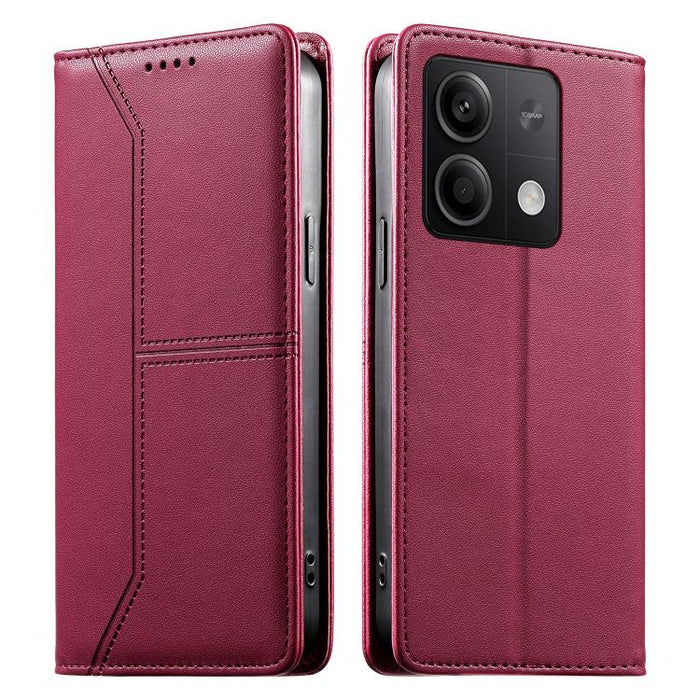 Funda para teléfono de cuero vegano magnética RFID con costuras, For Redmi 13 4G / 5G / Note 13R, For Redmi A3 / A3x / Poco C61, For Redmi K70 / K70 Pro / Poco F6 Pro, For Redmi Note 13 Pro 4G / Poco M6 Pro 4G, For Redmi 13C 4G / 5G / Poco C65         ...
