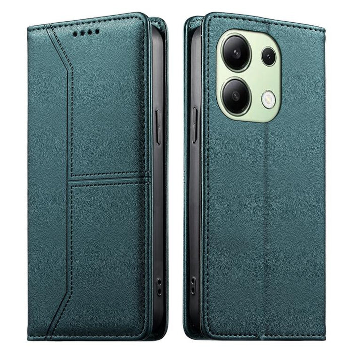 Funda para teléfono de cuero vegano magnética RFID con costuras, For Redmi 13 4G / 5G / Note 13R, For Redmi A3 / A3x / Poco C61, For Redmi K70 / K70 Pro / Poco F6 Pro, For Redmi Note 13 Pro 4G / Poco M6 Pro 4G, For Redmi 13C 4G / 5G / Poco C65         ...