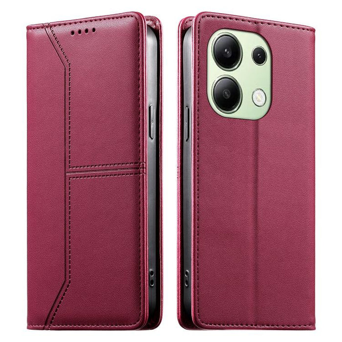 Funda para teléfono de cuero vegano magnética RFID con costuras, For Redmi 13 4G / 5G / Note 13R, For Redmi A3 / A3x / Poco C61, For Redmi K70 / K70 Pro / Poco F6 Pro, For Redmi Note 13 Pro 4G / Poco M6 Pro 4G, For Redmi 13C 4G / 5G / Poco C65         ...