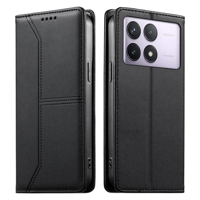 Funda para teléfono de cuero vegano magnética RFID con costuras, For Redmi 13 4G / 5G / Note 13R, For Redmi A3 / A3x / Poco C61, For Redmi K70 / K70 Pro / Poco F6 Pro, For Redmi Note 13 Pro 4G / Poco M6 Pro 4G, For Redmi 13C 4G / 5G / Poco C65         ...