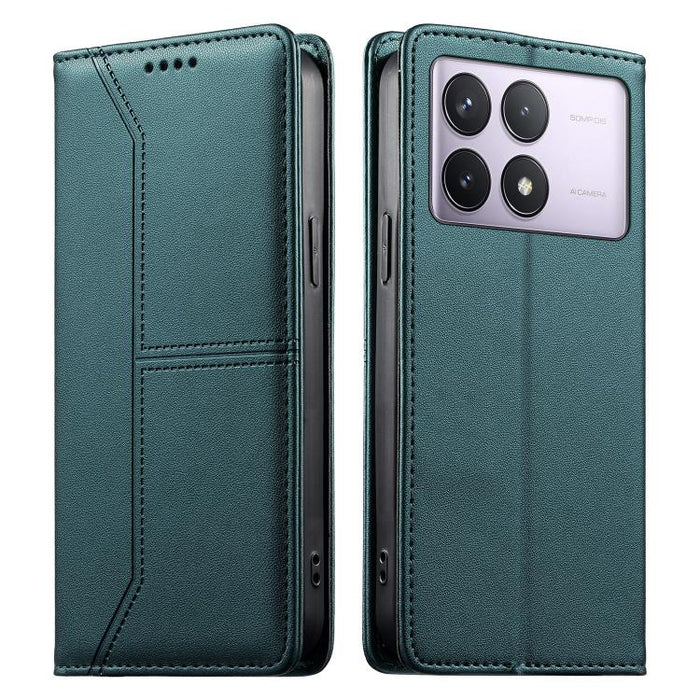 Funda para teléfono de cuero vegano magnética RFID con costuras, For Redmi 13 4G / 5G / Note 13R, For Redmi A3 / A3x / Poco C61, For Redmi K70 / K70 Pro / Poco F6 Pro, For Redmi Note 13 Pro 4G / Poco M6 Pro 4G, For Redmi 13C 4G / 5G / Poco C65         ...