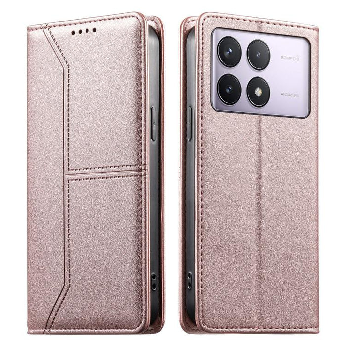 Funda para teléfono de cuero vegano magnética RFID con costuras, For Redmi 13 4G / 5G / Note 13R, For Redmi A3 / A3x / Poco C61, For Redmi K70 / K70 Pro / Poco F6 Pro, For Redmi Note 13 Pro 4G / Poco M6 Pro 4G, For Redmi 13C 4G / 5G / Poco C65         ...