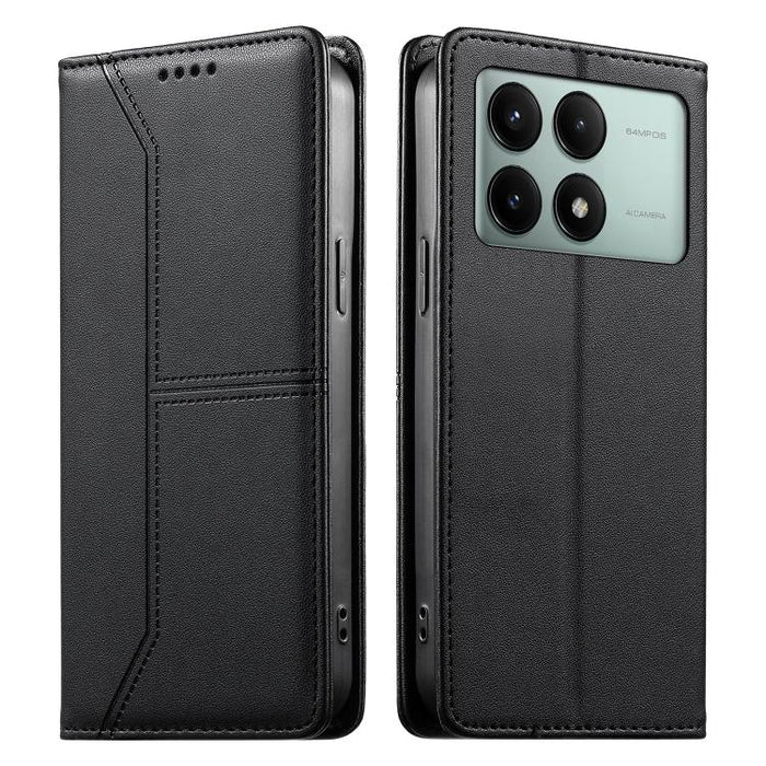 Funda para teléfono de cuero vegano magnética RFID con costuras, For Redmi 13 4G / 5G / Note 13R, For Redmi A3 / A3x / Poco C61, For Redmi K70 / K70 Pro / Poco F6 Pro, For Redmi Note 13 Pro 4G / Poco M6 Pro 4G, For Redmi 13C 4G / 5G / Poco C65         ...