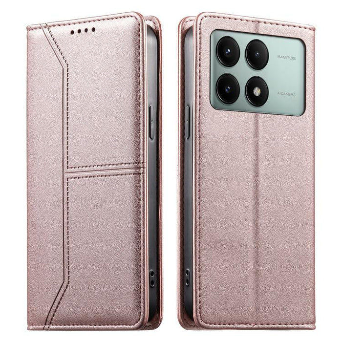 Funda para teléfono de cuero vegano magnética RFID con costuras, For Redmi 13 4G / 5G / Note 13R, For Redmi A3 / A3x / Poco C61, For Redmi K70 / K70 Pro / Poco F6 Pro, For Redmi Note 13 Pro 4G / Poco M6 Pro 4G, For Redmi 13C 4G / 5G / Poco C65         ...