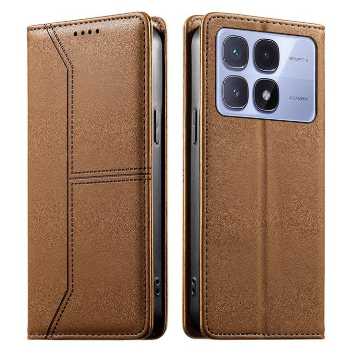 Funda para teléfono de cuero vegano magnética RFID con costuras, For Redmi A7 Pro 4G / 5G 171mm / Poco C85x 5G, For Redmi 15a 5G, For Redmi Turbo 5 Max 5G / Poco X8 Pro Max 5G, For Redmi Note 15 Pro+ 5G Global 163.3mm                                   ...