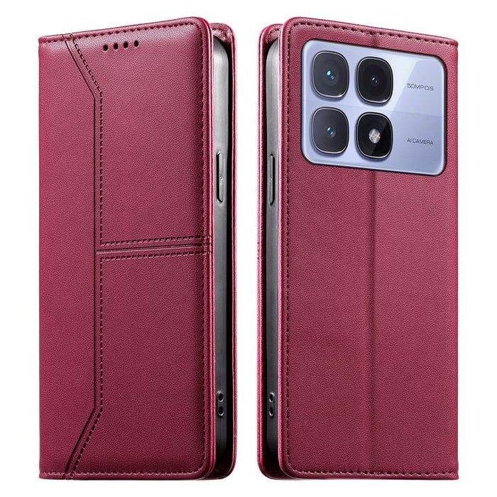 Funda para teléfono de cuero vegano magnética RFID con costuras, For Redmi A7 Pro 4G / 5G 171mm / Poco C85x 5G, For Redmi 15a 5G, For Redmi Turbo 5 Max 5G / Poco X8 Pro Max 5G, For Redmi Note 15 Pro+ 5G Global 163.3mm                                   ...