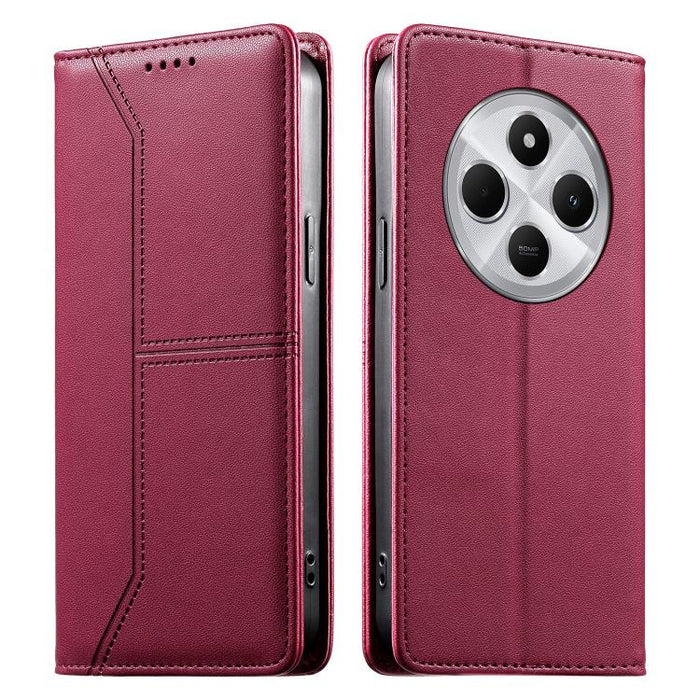 Funda para teléfono de cuero vegano magnética RFID con costuras, For Redmi A7 Pro 4G / 5G 171mm / Poco C85x 5G, For Redmi 15a 5G, For Redmi Turbo 5 Max 5G / Poco X8 Pro Max 5G, For Redmi Note 15 Pro+ 5G Global 163.3mm                                   ...