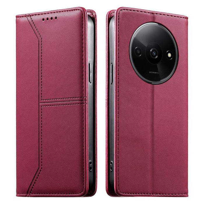 Funda para teléfono de cuero vegano magnética RFID con costuras, For Redmi 13 4G / 5G / Note 13R, For Redmi A3 / A3x / Poco C61, For Redmi K70 / K70 Pro / Poco F6 Pro, For Redmi Note 13 Pro 4G / Poco M6 Pro 4G, For Redmi 13C 4G / 5G / Poco C65         ...