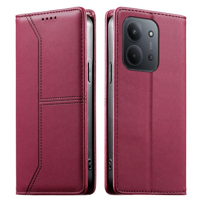 Funda para teléfono de cuero vegano magnética RFID con costuras, For Redmi A7 Pro 4G / 5G 171mm / Poco C85x 5G, For Redmi 15a 5G, For Redmi Turbo 5 Max 5G / Poco X8 Pro Max 5G, For Redmi Note 15 Pro+ 5G Global 163.3mm                                   ...