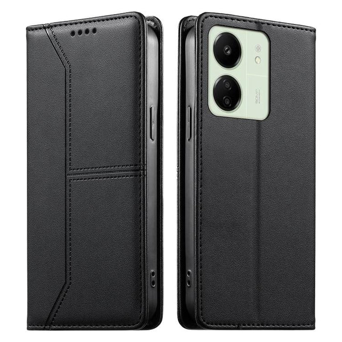 Funda para teléfono de cuero vegano magnética RFID con costuras, For Redmi 13 4G / 5G / Note 13R, For Redmi A3 / A3x / Poco C61, For Redmi K70 / K70 Pro / Poco F6 Pro, For Redmi Note 13 Pro 4G / Poco M6 Pro 4G, For Redmi 13C 4G / 5G / Poco C65         ...