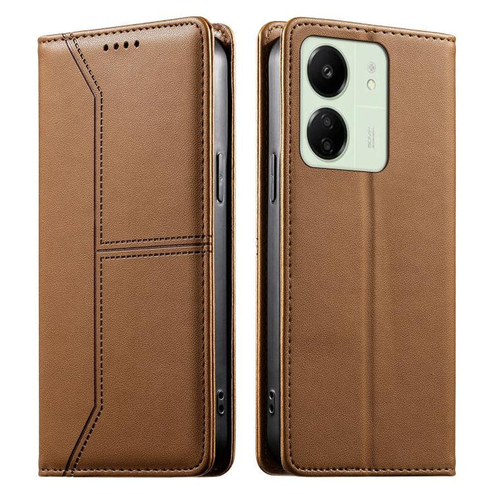 Funda para teléfono de cuero vegano magnética RFID con costuras, For Redmi 13 4G / 5G / Note 13R, For Redmi A3 / A3x / Poco C61, For Redmi K70 / K70 Pro / Poco F6 Pro, For Redmi Note 13 Pro 4G / Poco M6 Pro 4G, For Redmi 13C 4G / 5G / Poco C65         ...