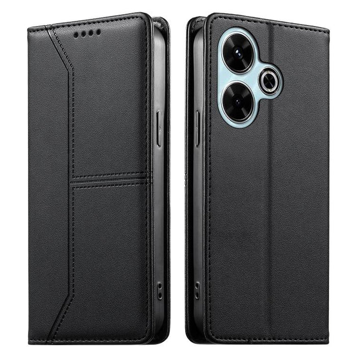 Funda para teléfono de cuero vegano magnética RFID con costuras, For Redmi 13 4G / 5G / Note 13R, For Redmi A3 / A3x / Poco C61, For Redmi K70 / K70 Pro / Poco F6 Pro, For Redmi Note 13 Pro 4G / Poco M6 Pro 4G, For Redmi 13C 4G / 5G / Poco C65         ...