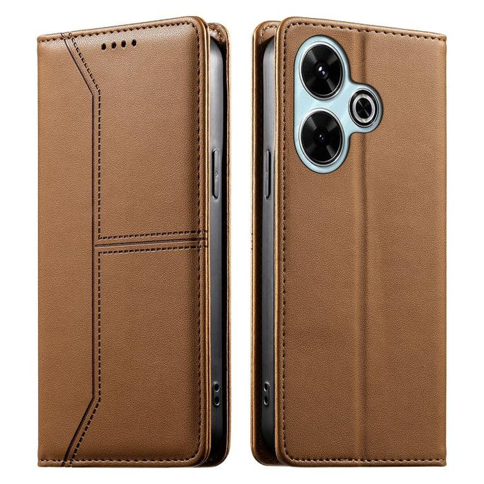 Funda para teléfono de cuero vegano magnética RFID con costuras, For Redmi 13 4G / 5G / Note 13R, For Redmi A3 / A3x / Poco C61, For Redmi K70 / K70 Pro / Poco F6 Pro, For Redmi Note 13 Pro 4G / Poco M6 Pro 4G, For Redmi 13C 4G / 5G / Poco C65         ...