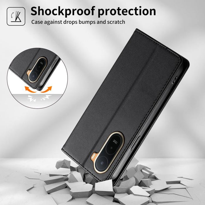 Funda para teléfono de cuero vegano magnética RFID con costuras, For Redmi A7 Pro 4G / 5G 171mm / Poco C85x 5G, For Redmi 15a 5G, For Redmi Turbo 5 Max 5G / Poco X8 Pro Max 5G, For Redmi Note 15 Pro+ 5G Global 163.3mm                                   ...
