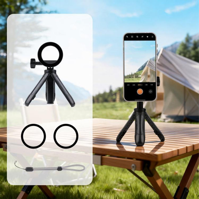 Mini trípode magnético para teléfono, palo selfie extensible, soporte para teléfono