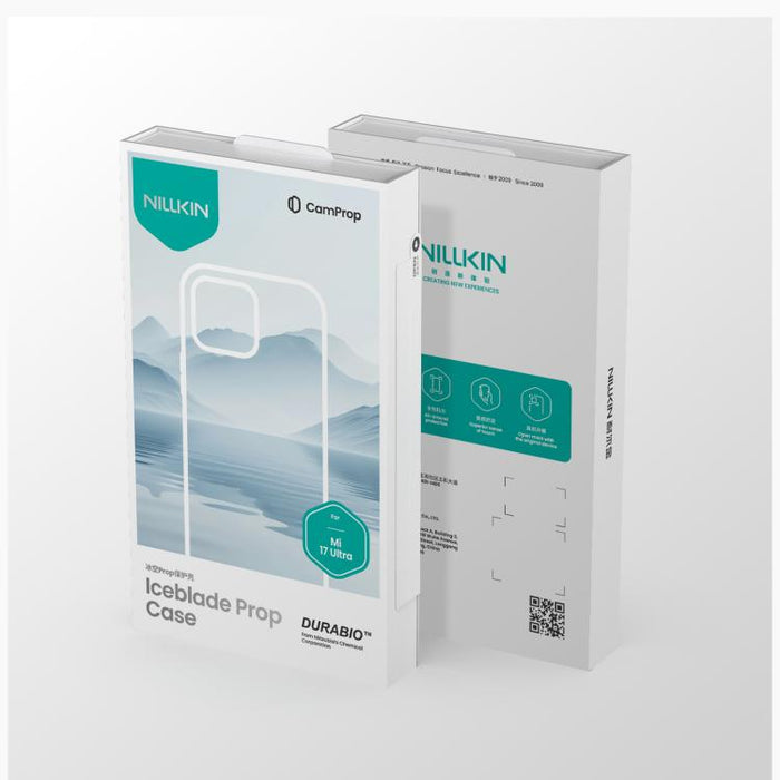Funda magnética transparente para teléfono NILLKIN Iceblade Prop CamShield, For Xiaomi 17 Ultra
