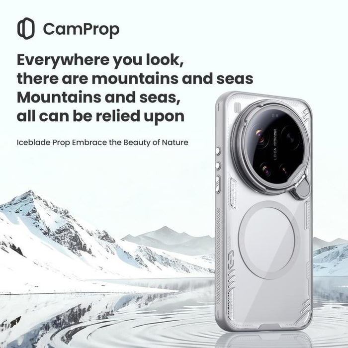 Funda magnética transparente para teléfono NILLKIN Iceblade Prop CamShield, For Xiaomi 17 Ultra