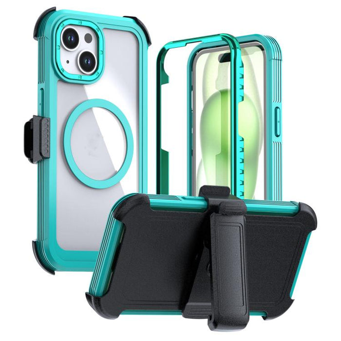 Funda magnética acrílica de cobertura total para teléfono con clip trasero, For iPhone 14 / 13, For iPhone 14 Pro, For iPhone 14 Pro Max, For iPhone 13 Pro Max, For iPhone 13 Pro, For iPhone 12 / 12 Pro, For iPhone 12 Pro Max
