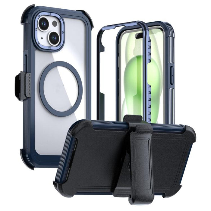 Funda magnética acrílica de cobertura total para teléfono con clip trasero, For iPhone 14 / 13, For iPhone 14 Pro, For iPhone 14 Pro Max, For iPhone 13 Pro Max, For iPhone 13 Pro, For iPhone 12 / 12 Pro, For iPhone 12 Pro Max