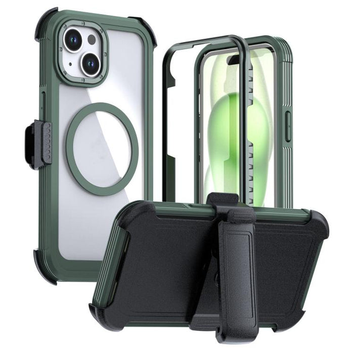 Funda magnética acrílica de cobertura total para teléfono con clip trasero, For iPhone 14 / 13, For iPhone 14 Pro, For iPhone 14 Pro Max, For iPhone 13 Pro Max, For iPhone 13 Pro, For iPhone 12 / 12 Pro, For iPhone 12 Pro Max